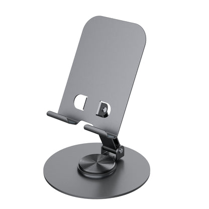Alüminyum Katlanabilir 360° Döner Masaüstü Telefon & Tablet Standı – Özelleştirilebilir Logo