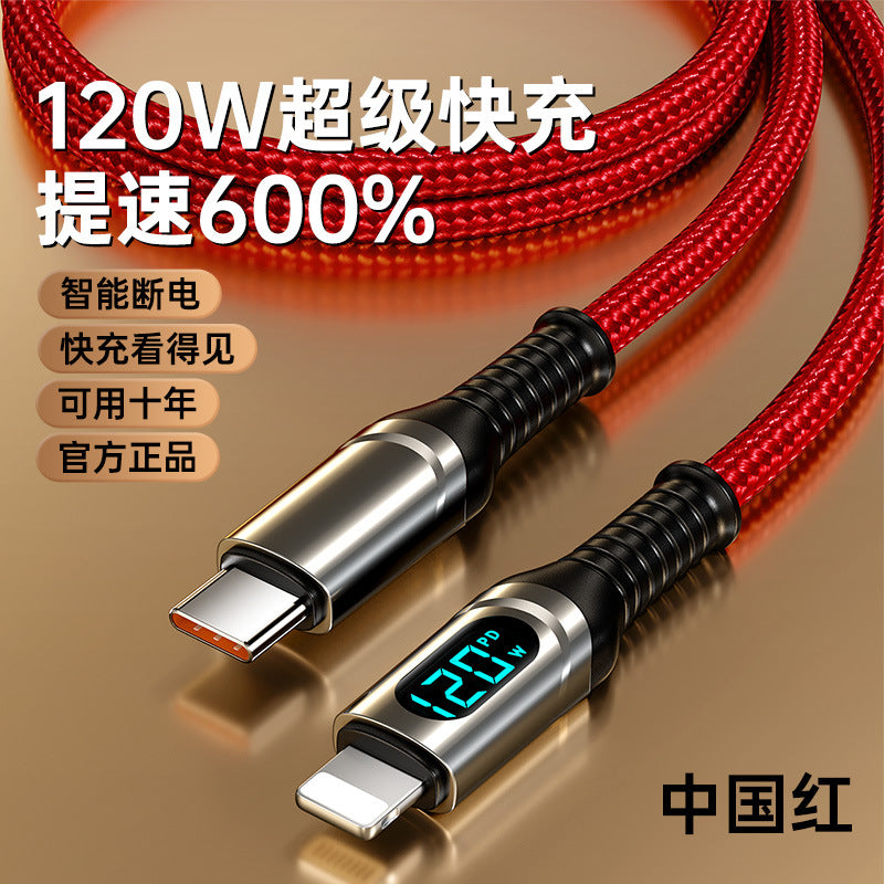 PD120W Süper Hızlı Type-C Şarj & Veri Kablosu — iPhone 12/13/15, Huawei, Honor, Xiaomi Uyumlu