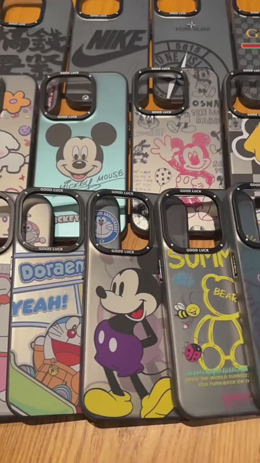 Apple 15 Cep Telefonu Kılıfı | Karikatür & Lazer Koruyucu – iPhone 11 / 12 / 13 / 14 / 15 Pro Max Uyumlu